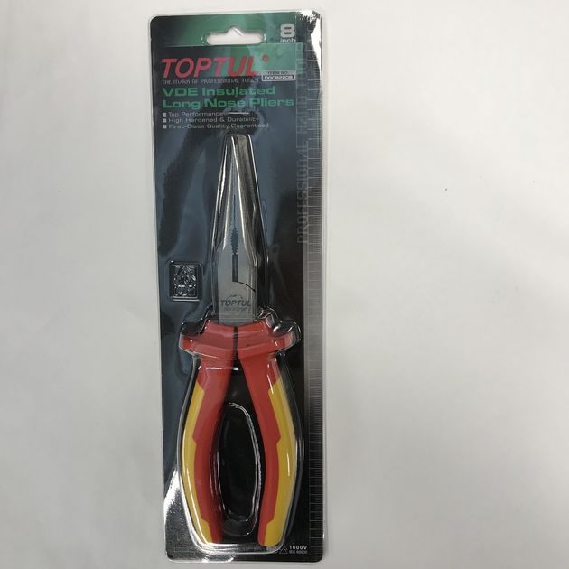 Длинногубці діелектричні 8" 1000V VDE TOPTUL DGCB2208, фото , зображення 4 | SNABZHENIE.com.ua Длинногубці діелектричні 8" 1000V VDE TOPTUL DGCB2208, фото , зображення 4 | SNABZHENIE.com.ua