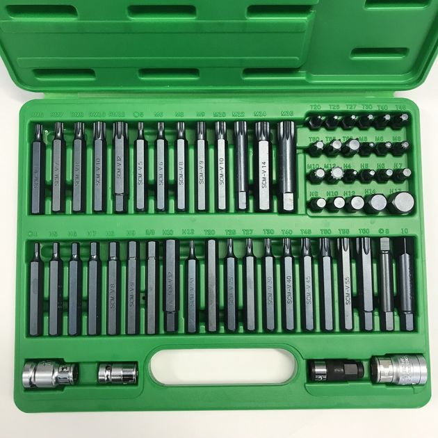 Профессиональный набор бит TORX, HEX, SPLINE, RIBE, SQ 60 ед. TOPTUL, фото , изображение 2 | SNABZHENIE.com.ua Профессиональный набор бит TORX, HEX, SPLINE, RIBE, SQ 60 ед. TOPTUL, фото , изображение 2 | SNABZHENIE.com.ua
