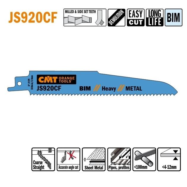Полотно пильное для сабельной пилы 150 x 130 x 22 мм, K 1,60; TS 2,9 CMT, фото  | SNABZHENIE.com.ua