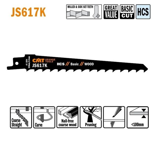 Полотно для сабельной пилы 150 x 130 x 19 мм, K 1,25; TS 8,5 CMT, фото  | SNABZHENIE.com.ua