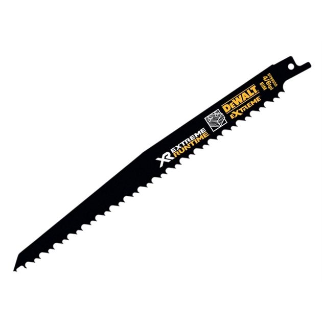 Полотно пильне DeWALT по деревині для сабельних пил, 5 шт., Довжина 230 мм, Крок зуба 6 / 4,2 мм (DT99555), фото , зображення 2 | SNABZHENIE.com.ua