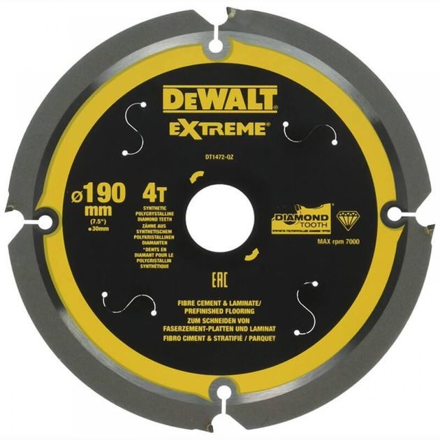 Универсальный пильный диск DeWALT 190 x 30 мм 4z, 7000 об/мин, фото  | SNABZHENIE.com.ua