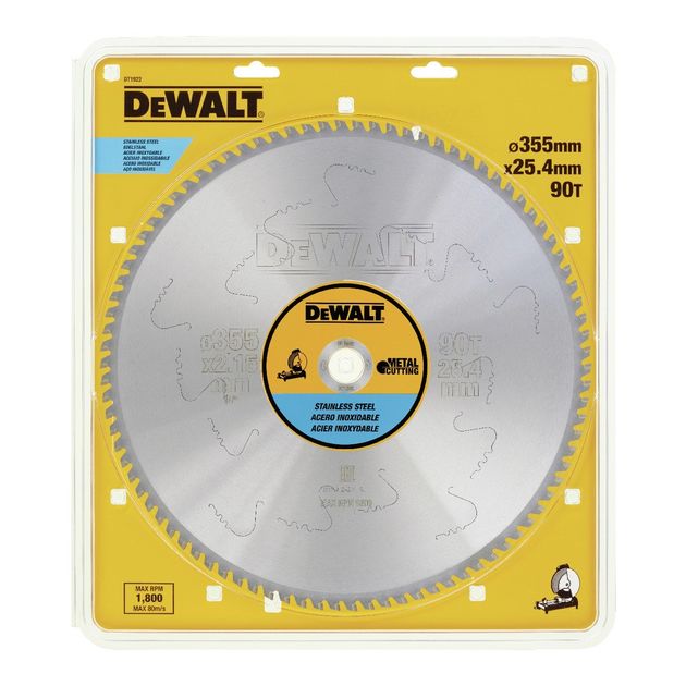 Диск пильный DeWALT 355x25.4 мм, 90 зубов, для нержавеющей стали, фото  | SNABZHENIE.com.ua