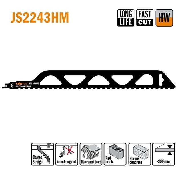 Полотно для сабельной пилы 455x400 мм, K 1,50; TS 12,7 CMT, фото  | SNABZHENIE.com.ua