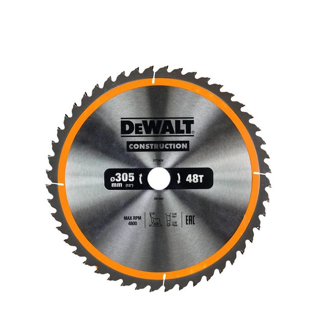 Диск пилы DeWALT 305x30 мм, 48 зубьев, угол 10°, ATB, чистый срез, фото  | SNABZHENIE.com.ua