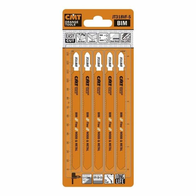 Пильное полотно CMT T 318 VF для лобзика, 132 x 100 мм, 5 шт, фото , изображение 2 | SNABZHENIE.com.ua