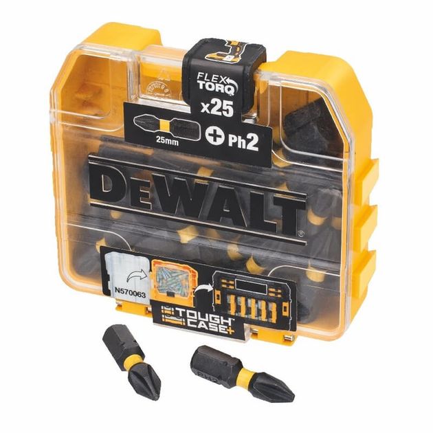 Набор бит DeWALT Phillips Ph2, 25 мм, 25 шт, кейс (DT70555T), фото  | SNABZHENIE.com.ua