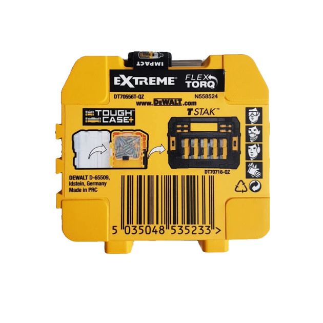 Набір бит DeWALT EXTREME FlexTorq, Pozidriv, Pz2, L = 25 мм, 25 шт, кейс (DT70556T), фото , зображення 2 | SNABZHENIE.com.ua