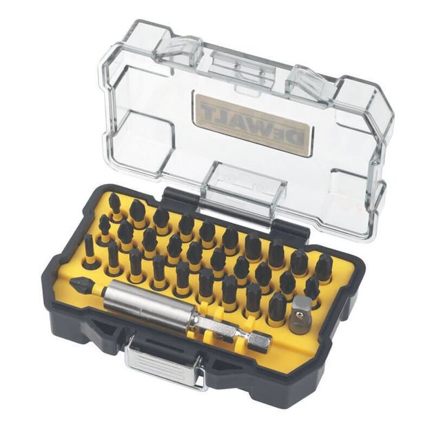 Набор бит DeWALT, 32 шт, L=25 мм, Ph1-Ph3, Pz1-Pz3, T15-T30, адаптер, фото  | SNABZHENIE.com.ua