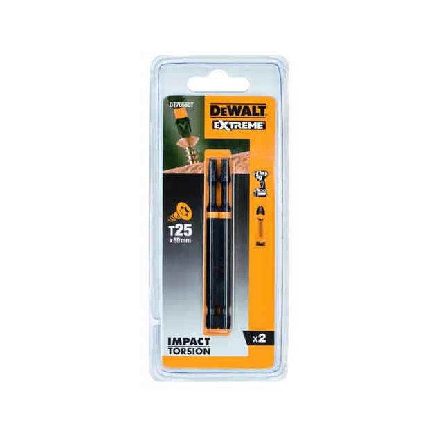 Набор бит DeWALT IMPACT TORSION, Torx T25, 85 мм, 2 шт (DT70569T), фото  | SNABZHENIE.com.ua