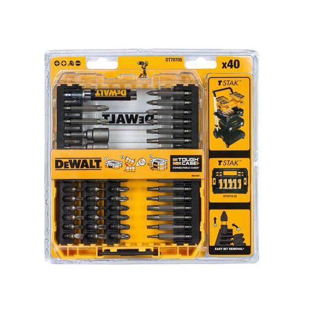 Набір біт DeWALT, EXTREME FlexTorq, 40 шт, кейс (DT70705), фото , зображення 3 | SNABZHENIE.com.ua