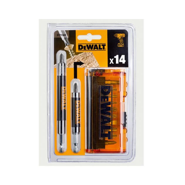 Набор бит DeWALT, 14 шт, L = 25 мм, блистер (DT71502), фото  | SNABZHENIE.com.ua