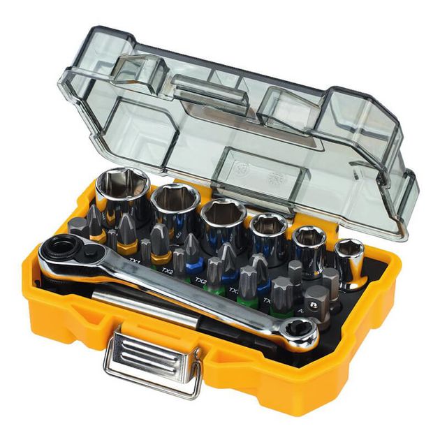 Набор бит и головок DeWALT 24 шт, Hex, Torx, Philips, Pozidriv, 25 мм, фото  | SNABZHENIE.com.ua