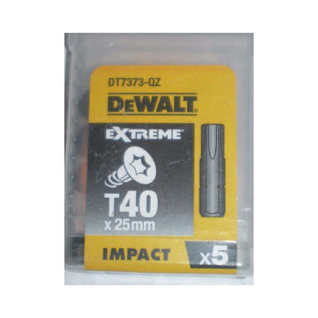 Набор бит DeWALT, ударные, Torx T40, 25 мм, 5 шт (DT7373), фото  | SNABZHENIE.com.ua