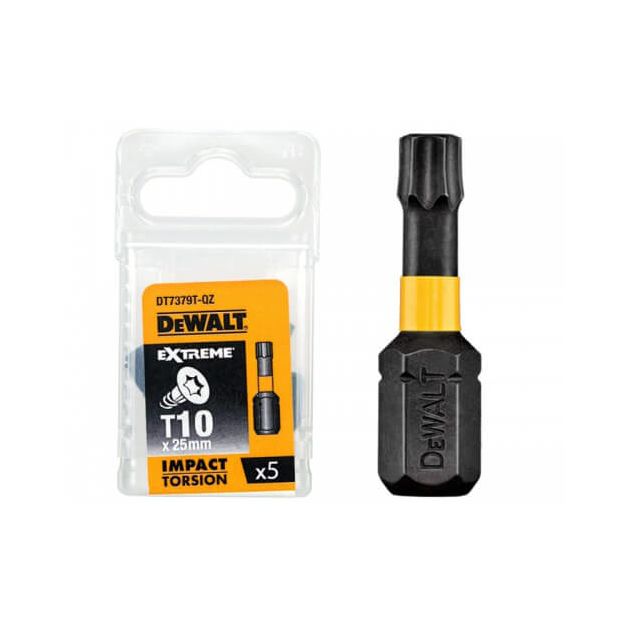 Набор бит DeWALT IMPACT TORSION Torx T10, 25 мм, 5 шт (DT7379T), фото  | SNABZHENIE.com.ua