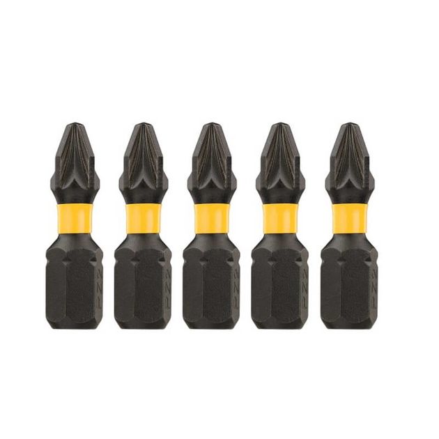 Набор бит DeWALT IMPACT TORSION EXTREME Pozidriv Pz2, 25 мм, 5 шт, фото  | SNABZHENIE.com.ua