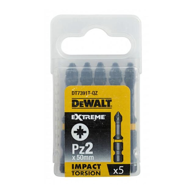 Набор бит DeWALT IMPACT TORSION EXTREME Pozidriv Pz2, 50 мм, 5 шт, фото  | SNABZHENIE.com.ua