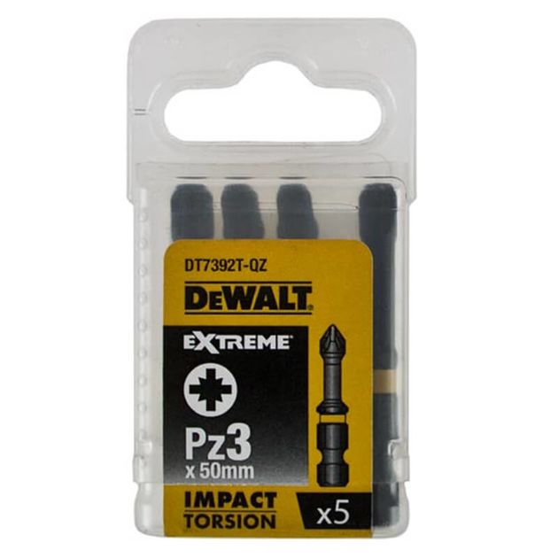 Набор бит DeWALT IMPACT TORSION EXTREME, Pozidriv Pz3, 50 мм, 5 шт, фото  | SNABZHENIE.com.ua