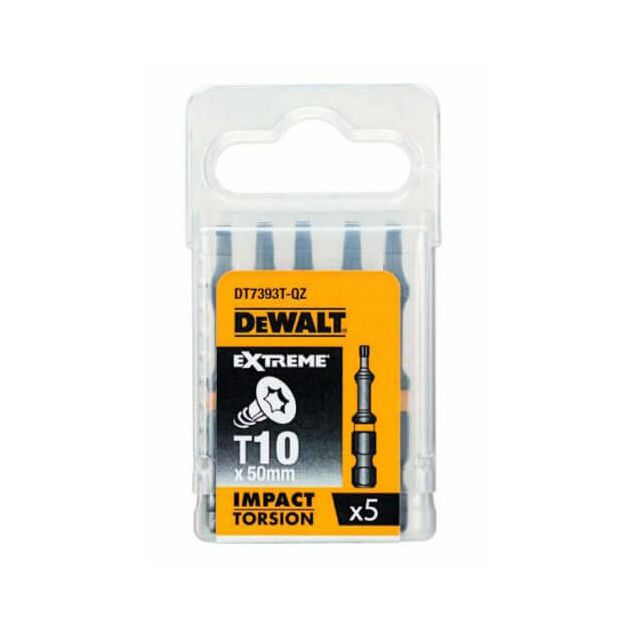 Набор бит DeWALT IMPACT TORSION Torx T10 50мм, 5 шт (DT7393T), фото  | SNABZHENIE.com.ua
