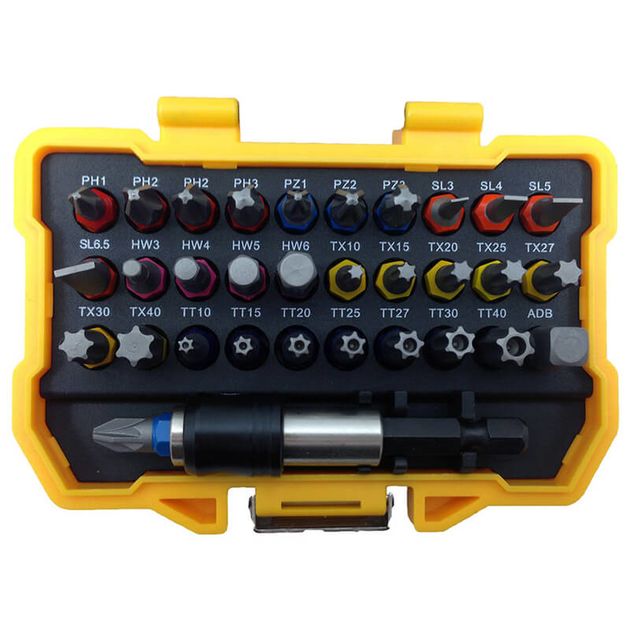 Набір біт DeWALT, Phillips, Pozidriv, Torx, Slotted, Hex, L = 25 мм, фото , зображення 2 | SNABZHENIE.com.ua Набір біт DeWALT, Phillips, Pozidriv, Torx, Slotted, Hex, L = 25 мм, фото , зображення 2 | SNABZHENIE.com.ua