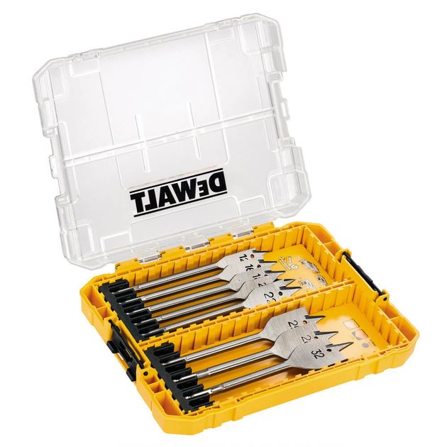 Набор перьевых сверл DeWALT по дереву, 8 шт, кейс ToughCase, фото  | SNABZHENIE.com.ua