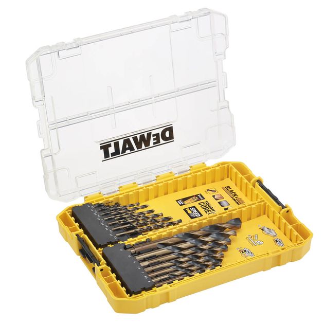 Набор сверл по металлу DeWALT Black & Gold, 21 шт, кейс ToughCase, фото  | SNABZHENIE.com.ua