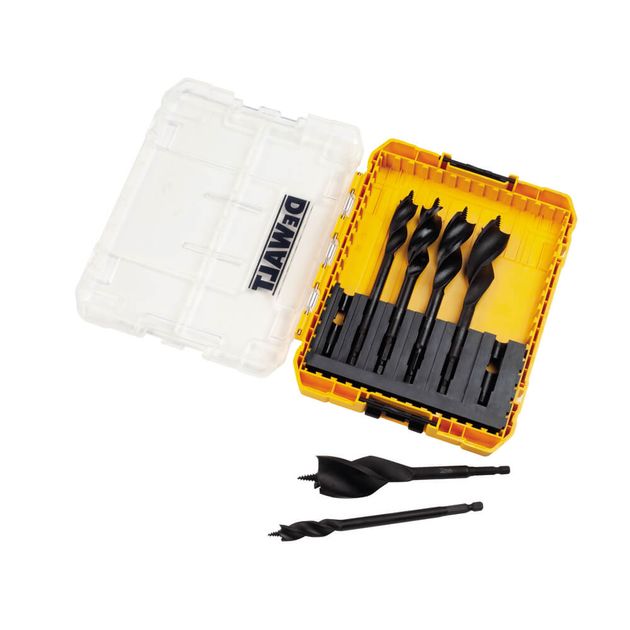 Набір спіральних сверел EXTREME IMPACT DeWALT по дереву з відводящими канавками, діаметр 13,16,20,22,25,32 мм (DT90238), фото , зображення 5 | SNABZHENIE.com.ua Набір спіральних сверел EXTREME IMPACT DeWALT по дереву з відводящими канавками, діаметр 13,16,20,22,25,32 мм (DT90238), фото , зображення 5 | SNABZHENIE.com.ua