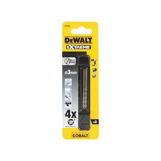 Сверло по металлу DeWALT EXTREME COBALT HSS-CO 3 мм, L = 61 мм, фото  | SNABZHENIE.com.ua