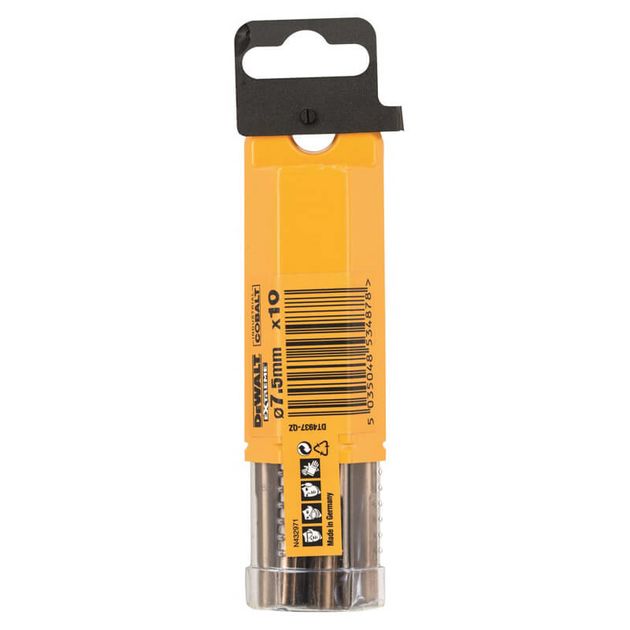 Сверло DeWALT COBALT HSS-CO 7.5 мм, L = 109 мм, 10 шт (DT4937), фото  | SNABZHENIE.com.ua