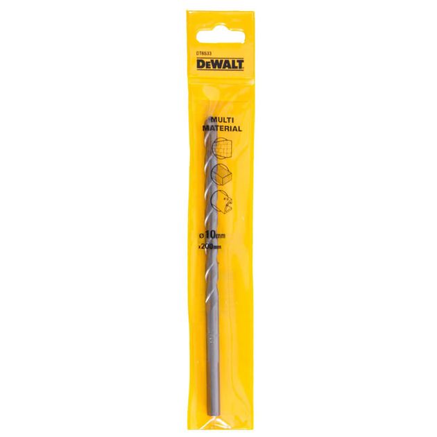 Сверло универсальное DeWALT 10 мм, для кирпича, дерева, металла, 200 мм, фото  | SNABZHENIE.com.ua