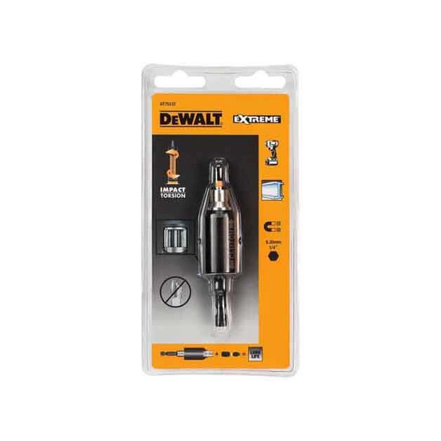 Магнитный держатель бит DeWALT с муфтой, 75 мм, 1/4" хвостовик, фото  | SNABZHENIE.com.ua