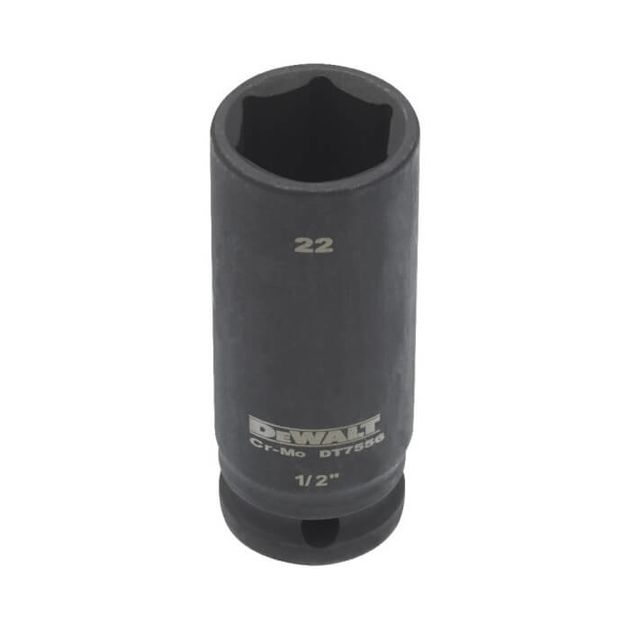 Головка торцевая ударная DeWALT IMPACT 1/2", 22 мм, удлиненная, фото  | SNABZHENIE.com.ua