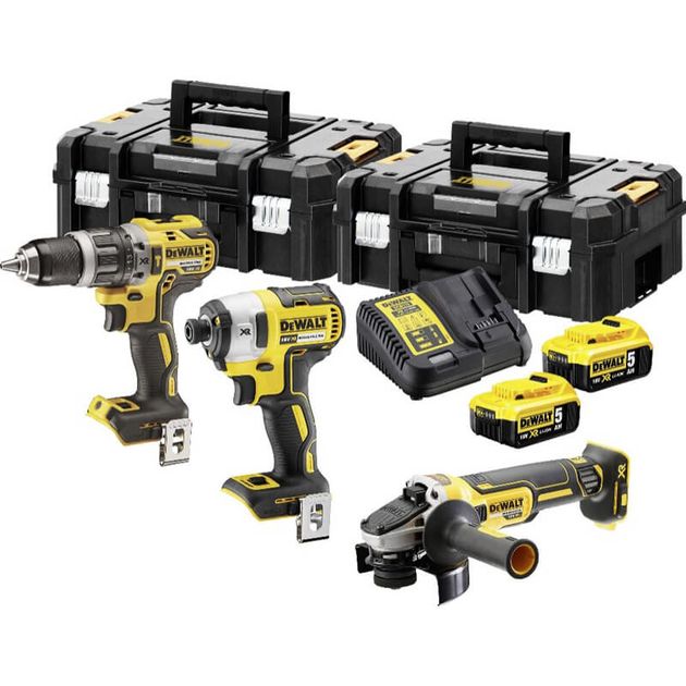 Набор из 3-х бесщеточных инструментов DeWALT DCK384P2T, фото  | SNABZHENIE.com.ua