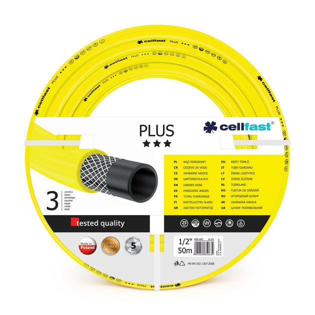 Садовый шланг PLUS 1/2'' 50 м CELLFAST, фото  | SNABZHENIE.com.ua