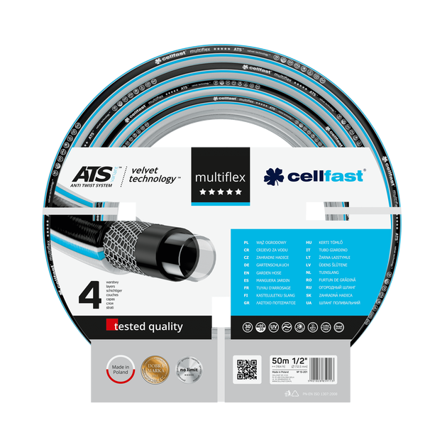 Садовый шланг MULTIFLEX ATS VARIANT VT 1/2'' 50 м CELLFAST, фото  | SNABZHENIE.com.ua