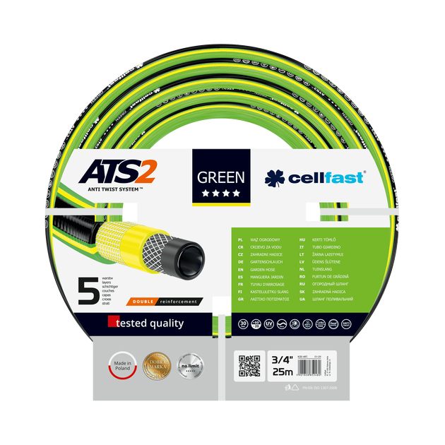 Садовый шланг CELLFAST GREEN ATS2 3/4'' 25 м (15-120), фото  | SNABZHENIE.com.ua