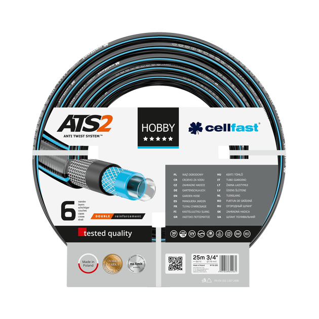 Садовый шланг HOBBY ATS2 3/4'' 25 м CELLFAST (16-220), фото  | SNABZHENIE.com.ua