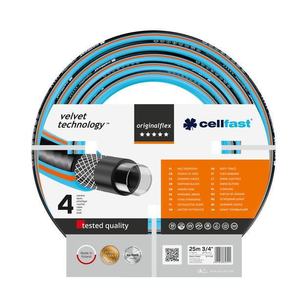 Садовый шланг CELLFAST ORIGINALFLEX VT 3/4'' 25 м (17-120), фото  | SNABZHENIE.com.ua