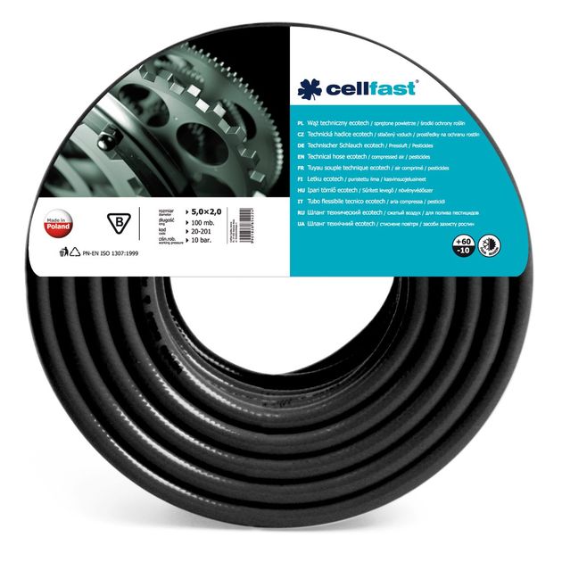 Технический шланг ECOTECH 12,5 x 2,5 мм 50 м CELLFAST, фото  | SNABZHENIE.com.ua