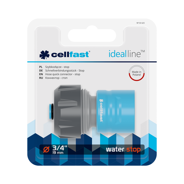 Коннектор-стоп IDEAL 3/4'' CELLFAST (50-625), фото  | SNABZHENIE.com.ua