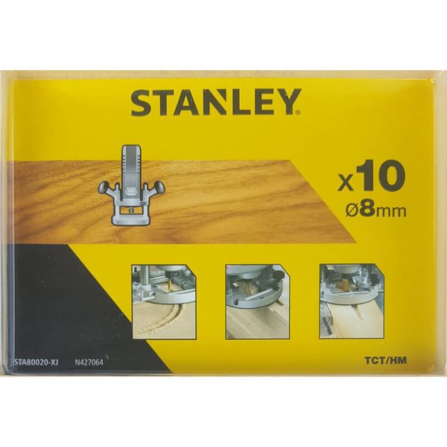 Набір фрез по дереву TCT 8мм STANLEY STA80020, фото , зображення 3 | SNABZHENIE.com.ua Набір фрез по дереву TCT 8мм STANLEY STA80020, фото , зображення 3 | SNABZHENIE.com.ua