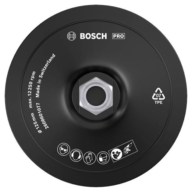 Шліфувальна платформа на липучці 125мм для УШМ BOSCH (2608601077), фото  | SNABZHENIE.com.ua