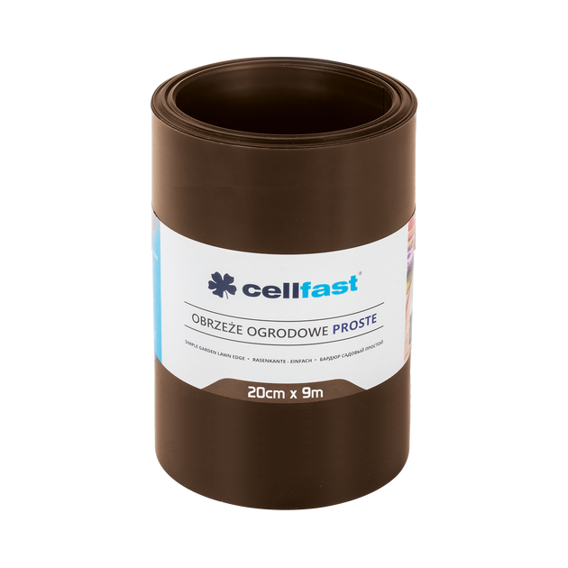 Бордюр газонный прямой коричневый 20 см x 9 м CELLFAST, фото  | SNABZHENIE.com.ua