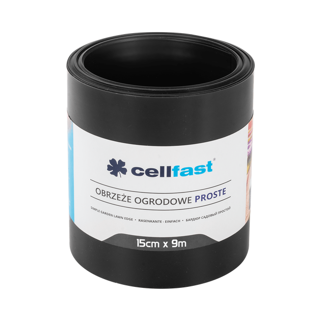 Бордюр газонный прямой черный 15 см x 9 м CELLFAST (30-232H), фото  | SNABZHENIE.com.ua
