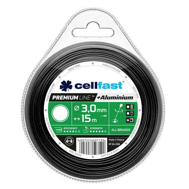 Леска PREMIUM для триммера круглая 3,0 мм x 15 м CELLFAST, фото  | SNABZHENIE.com.ua