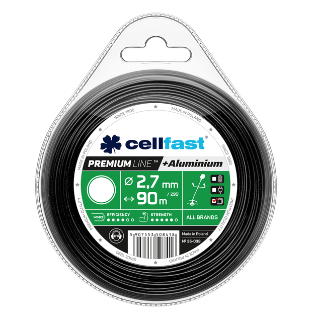 Леска для триммера CELLFAST PREMIUM 2,7 мм x 90 м (35-038), фото  | SNABZHENIE.com.ua