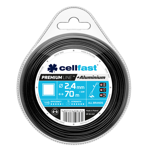 Леска PREMIUM квадрат 2,4 мм x 70 м CELLFAST (35-047), фото  | SNABZHENIE.com.ua