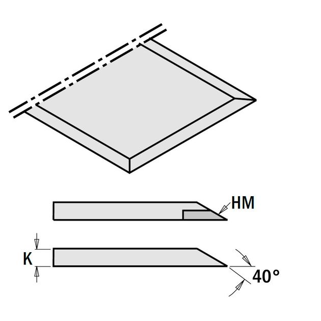 Нож строгальный HSS 18%W 100x35x3 мм CMT (HS1.100.353), фото  | SNABZHENIE.com.ua