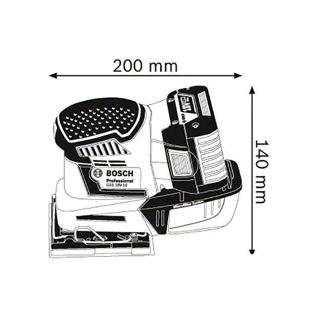 Вібраційна шліфмашина Li-ion 18 В GSS 18V-10 BOSCH (06019D0200), фото , зображення 2 | SNABZHENIE.com.ua Вібраційна шліфмашина Li-ion 18 В GSS 18V-10 BOSCH (06019D0200), фото , зображення 2 | SNABZHENIE.com.ua