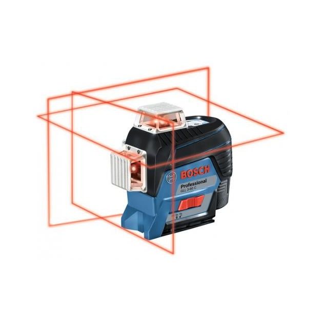 Лазерный нивелир BOSCH GLL 3-80 C (AA) с вкладкой для L-Boxx, фото , изображение 2 | SNABZHENIE.com.ua